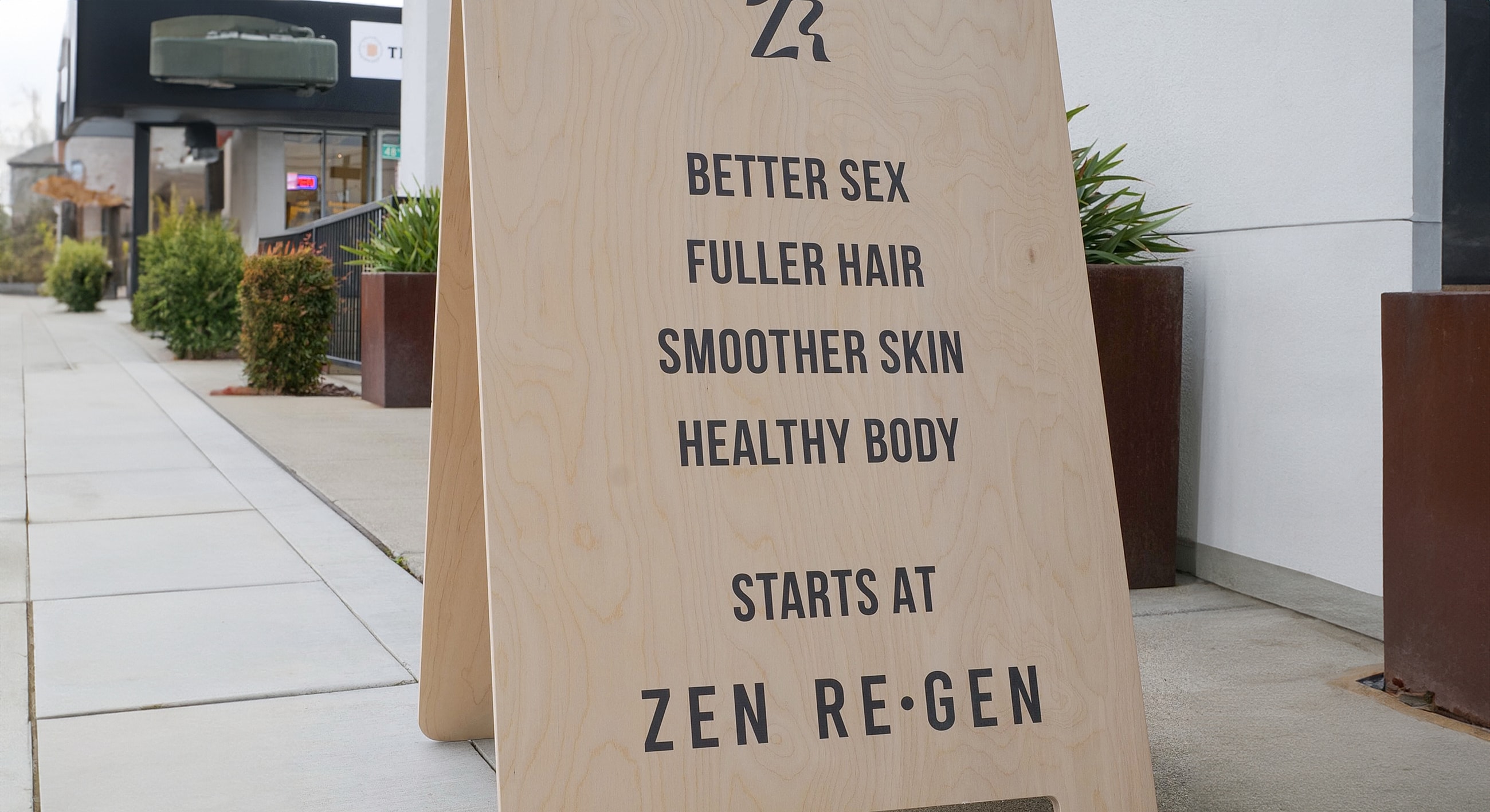 Promotion for wellness services at Zen Re:Gen.